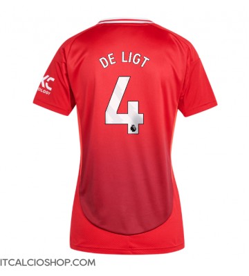 Manchester United Matthijs de Ligt #4 Prima Maglia Femmina 2024-25 Manica Corta
